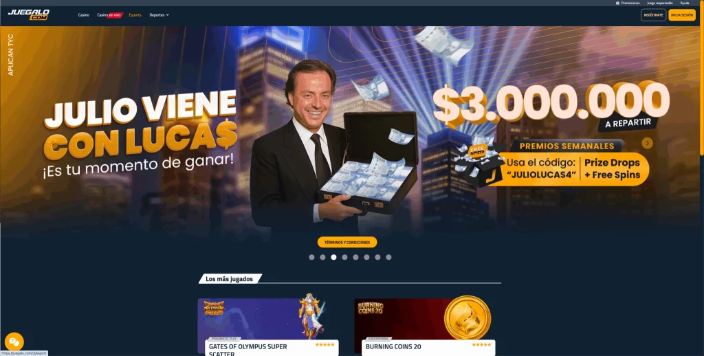 Código promocional Juegalo